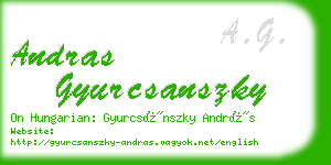 andras gyurcsanszky business card